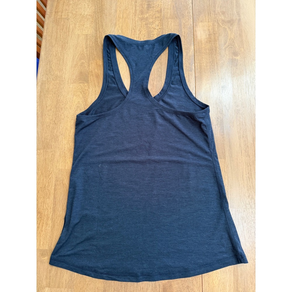 Vuori Lux Performance Tank Top Navy Charcoal Heather Racerback VW108 Womens S